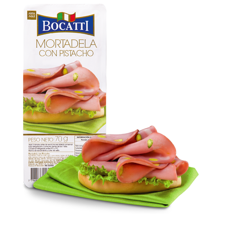 Mortadela con pistachos