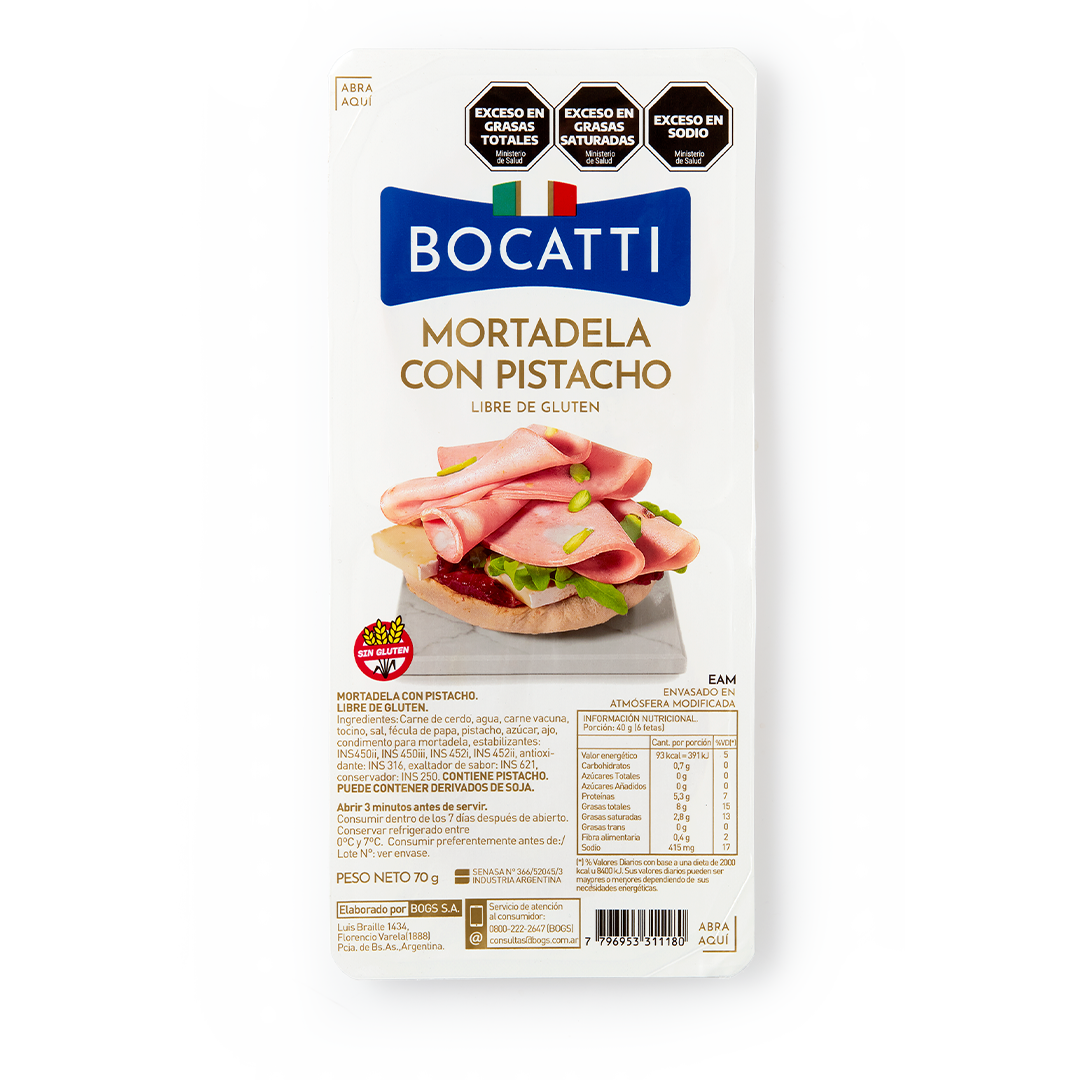 Mortadela con pistachos